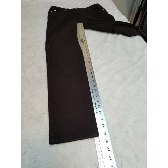 J. McLaughlin Womens Straight Jeans 5-Pockets Studded Mid-Rise Brown Size 10 - Picture 8 of 8